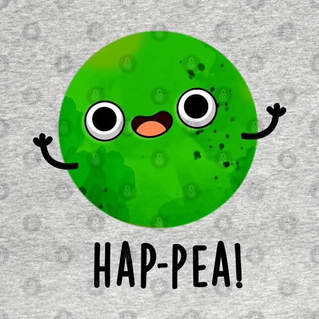 Hap-pea Cute Happy Pea Pun by punnybone